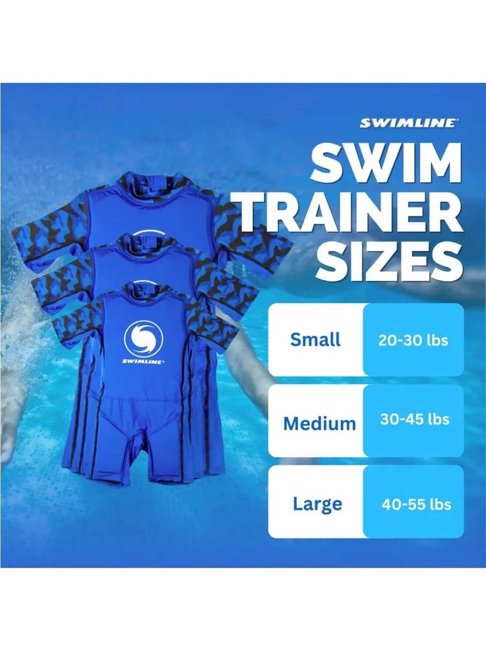 SWIMLINE Floating Swimsuit Swim Trainer for Kids Boys Size Small 20-30lbs NWT